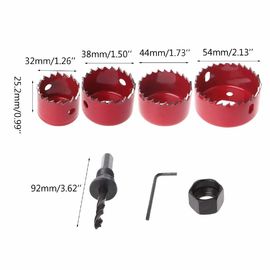 6 pièces de scie à trous en acier au carbone pour le travail du bois 32-54 mm