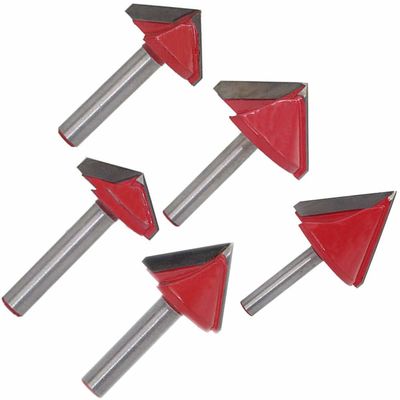 Pièces de routeur en V-Groove à pointe de carbure pour l'aluminium en bois plastique