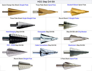 HSS revêtue de titane Forage par étape Bit Hex Shank pour le métal