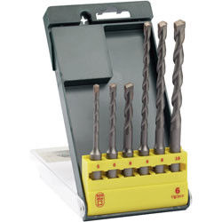 6PCS SDS plus l'ensemble de peu de perceuse de marteau avec Sandblated incliné droit