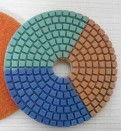 Pad de polissage humide diamant 3-5 pouces pour le marbre de béton