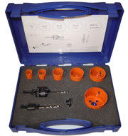 Kit de scie cloche bimétal 9 pièces pour la coupe du métal