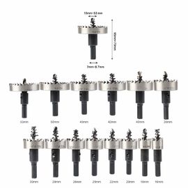 Kit de scies cloches HSS 14 pièces pour la coupe du métal jusqu'à 2 mm d'épaisseur