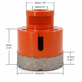 Foret à couronne diamantée brasée sous vide 2 pouces pour béton et granit