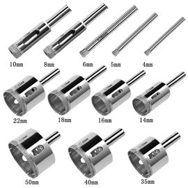 Taille creuse des PCs 4mm-50mm des ensembles 12 de peu de perceuse de diamant de noyau en verre et de tuile